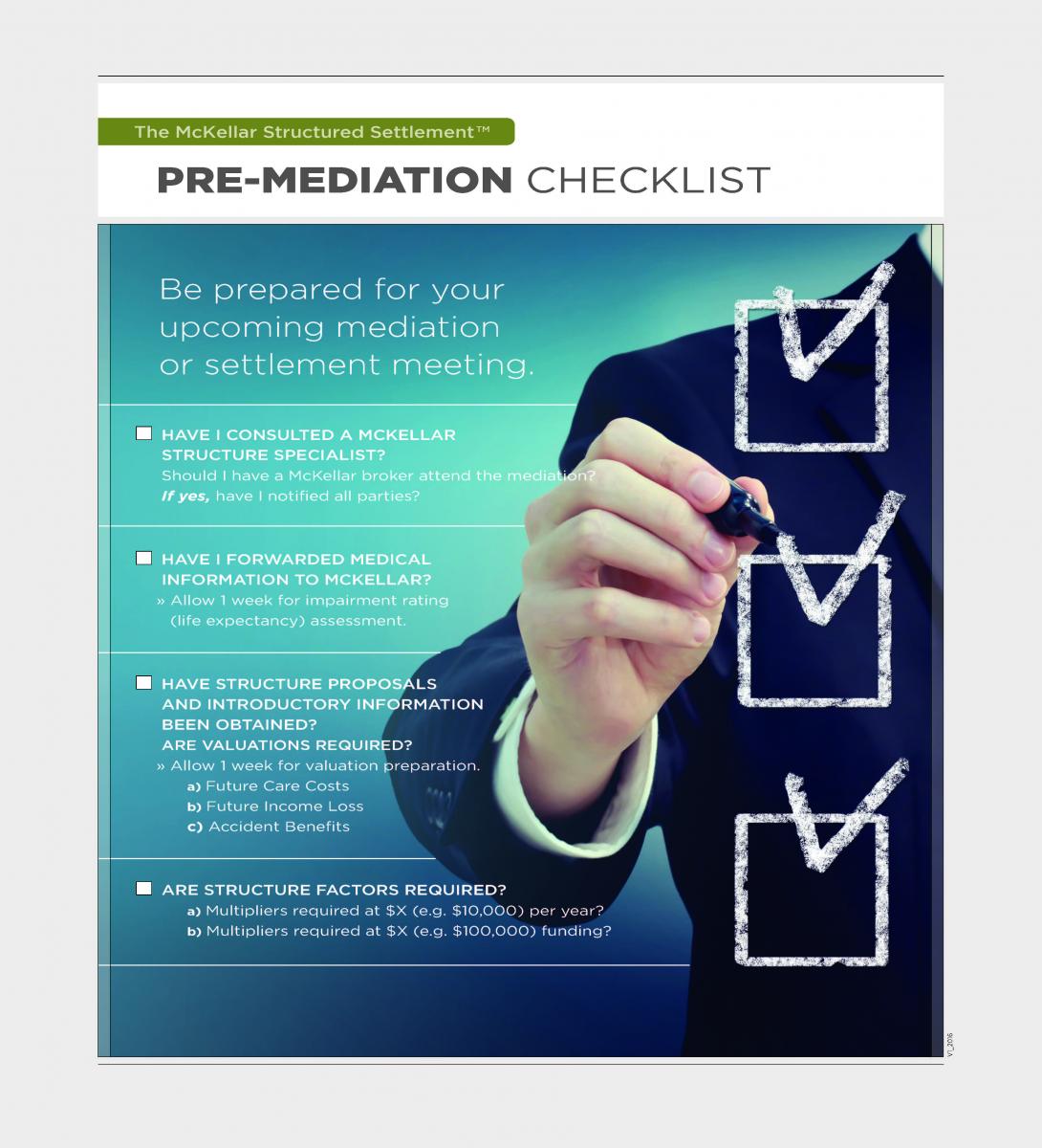 Pre-mediation Checklist PDF